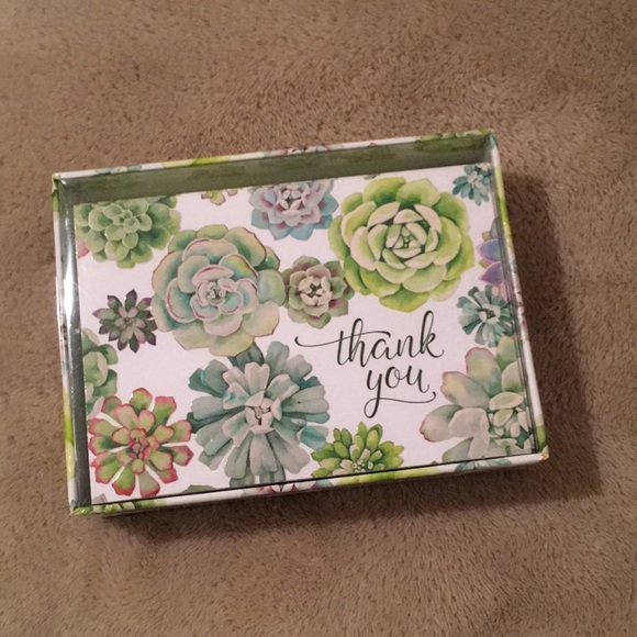 Succulent Garden Thank You Notes Boxed Set 14 NWT - Picture 11 of 11